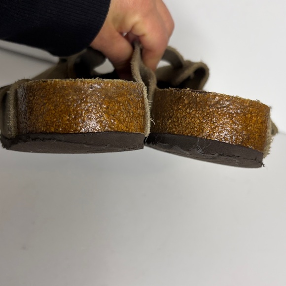 Birkenstock Boston Clogs 41 Womens 10 Mens 8 Beige Taupe Suede Slip On - Picture 8 of 12